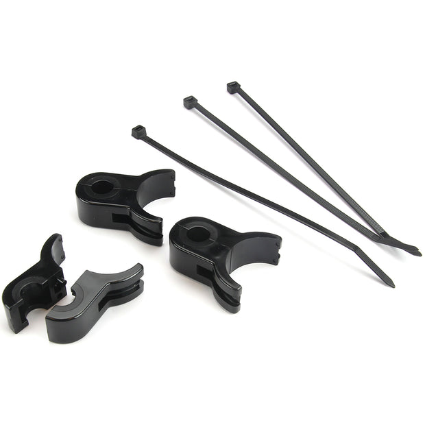 CHAZIS CLAMP, SCREWLESS, 1-5/8" CHASSIS TUBE to 1/2" HOSE, 3 PIECES,  BLACK