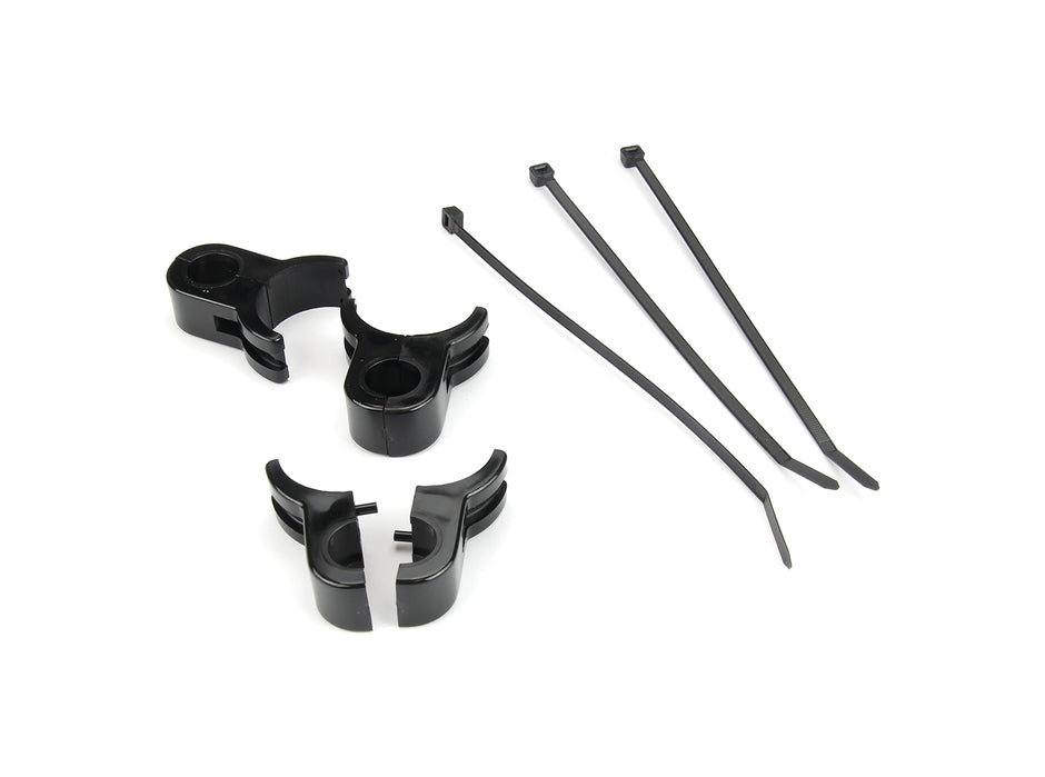 CHAZIS CLAMP, SCREWLESS, 1-5/8" CHASSIS TUBE to 11/16" (#8AN) HOSE, 3 PIECES,  BLACK