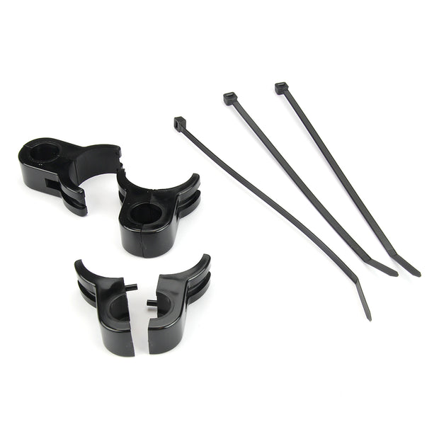 CHAZIS CLAMP, SCREWLESS, 1-5/8" CHASSIS TUBE to 11/16" (#8AN) HOSE, 3 PIECES,  BLACK