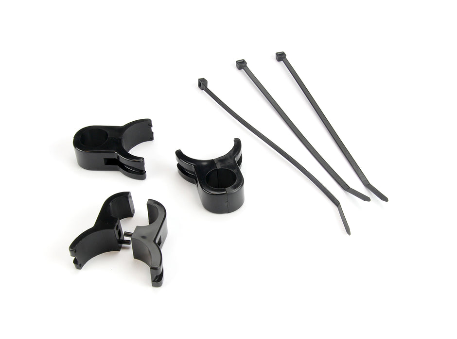 CHAZIS CLAMP, SCREWLESS, 1-5/8" CHASSIS TUBE to 13/16" (#10AN) HOSE, 3 PIECES,  BLACK