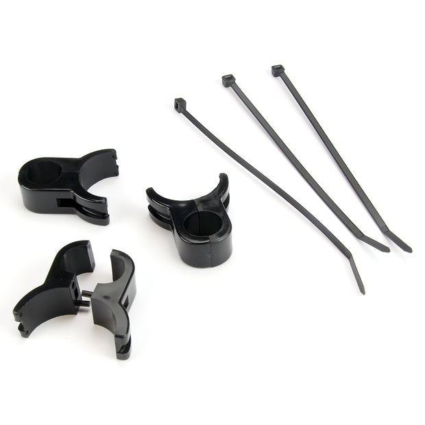 CHAZIS CLAMP, SCREWLESS, 1-5/8" CHASSIS TUBE to 13/16" (#10AN) HOSE, 3 PIECES,  BLACK