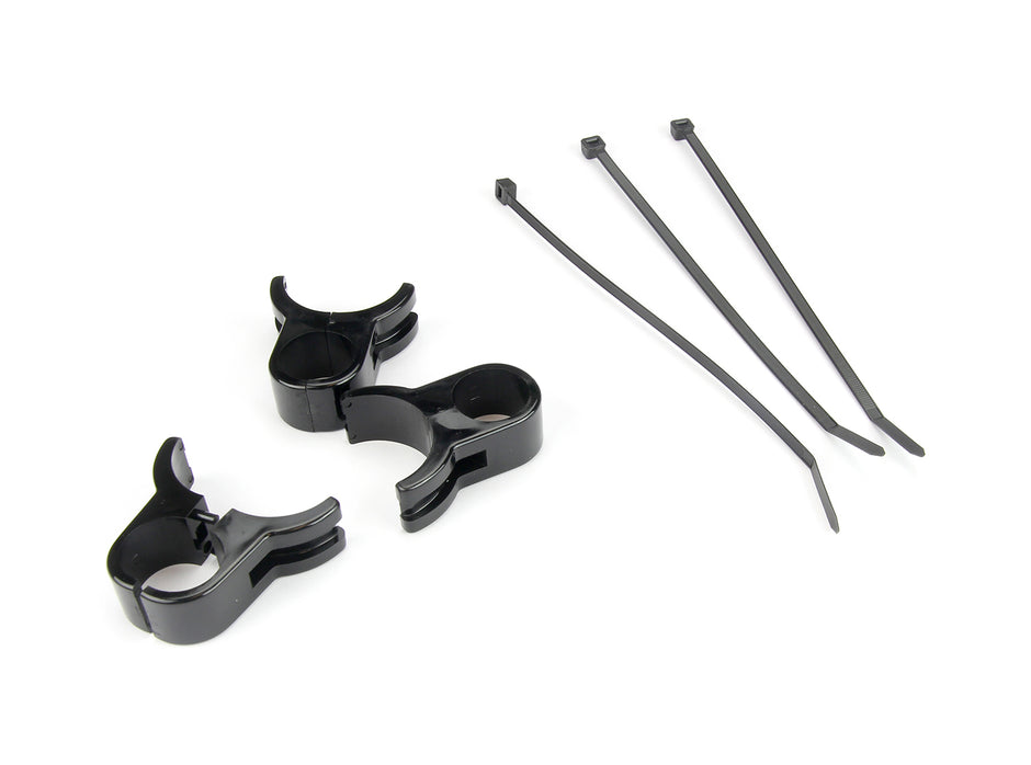 CHAZIS CLAMP, SCREWLESS, 1-5/8" CHASSIS TUBE to 15/16" HOSE, 3 PIECES,  BLACK