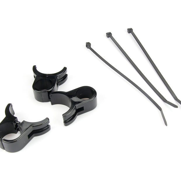 CHAZIS CLAMP, SCREWLESS, 1-5/8" CHASSIS TUBE to 15/16" HOSE, 3 PIECES,  BLACK
