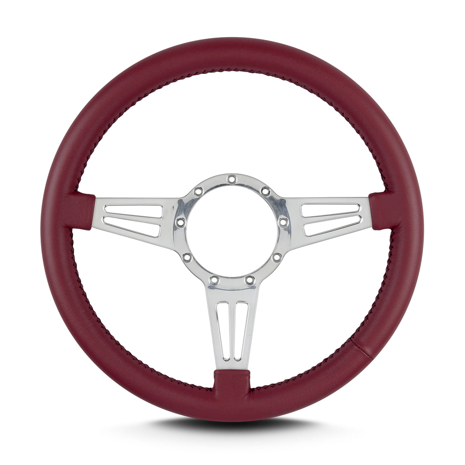 MARK 4 DOUBLE SLOT POLISHED  STANDARD GRIP BURGANDY