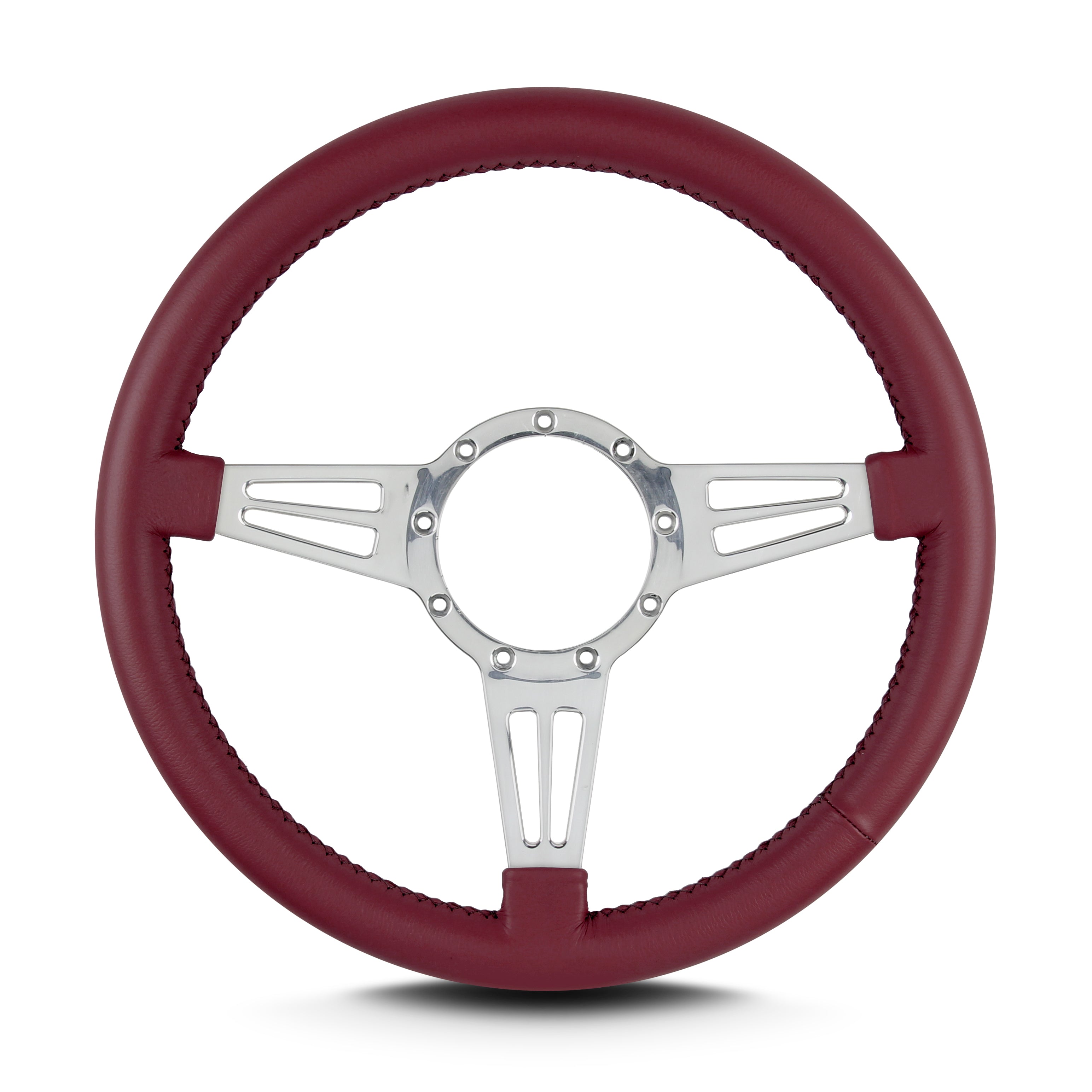 MARK 4 DOUBLE SLOT POLISHED  STANDARD GRIP BURGANDY