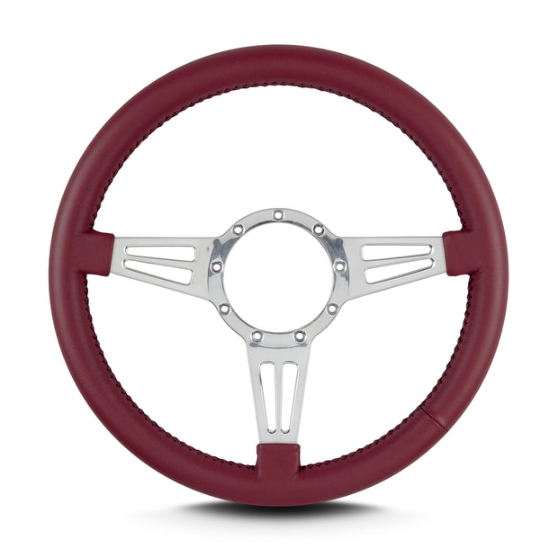 MARK 4 DOUBLE SLOT POLISHED  STANDARD GRIP BURGANDY