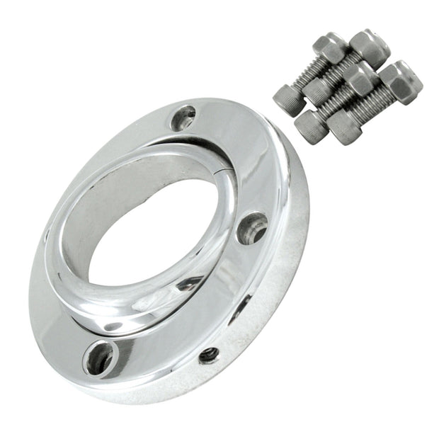 Borgeson - Steering Column Mount - P/N: 909004 - Steering column swivel floor mount. Polished aluminum. Fits 2 in. diameter steering columns.