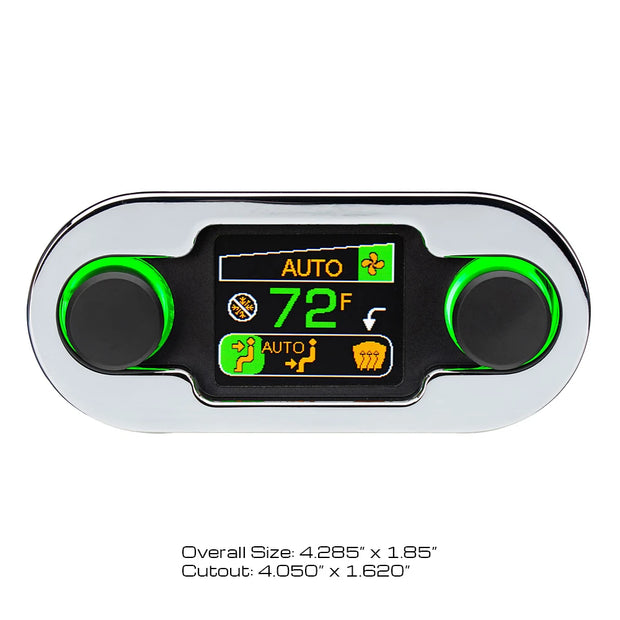 Dakota Digital HDX/RDX Automatic Climate Control - Chrome/Black Alloy