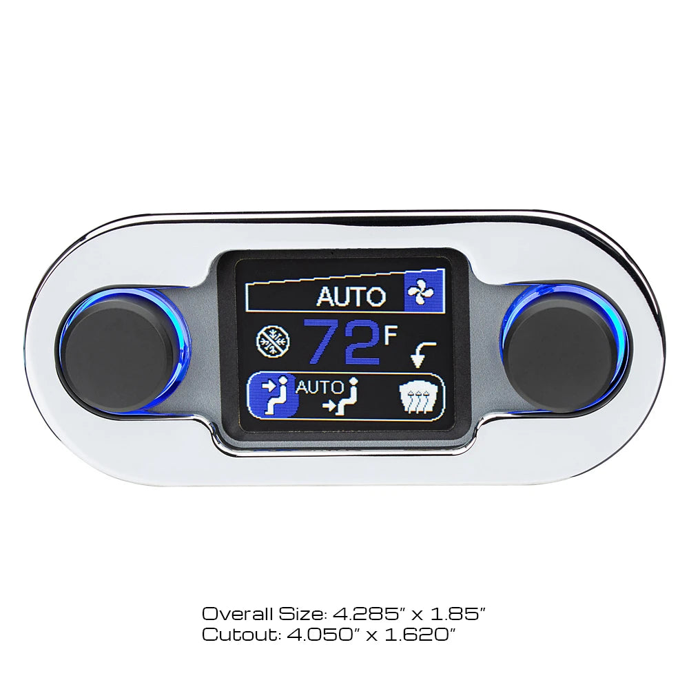 Dakota Digital HDX/RDX Automatic Climate Control - Chrome/Silver Alloy