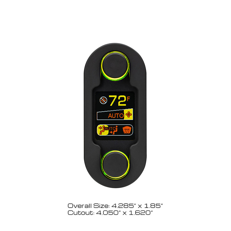 Dakota Digital HDX/RDX Automatic Climate Control - Black/Black Alloy