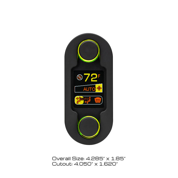 Dakota Digital HDX/RDX Automatic Climate Control - Black/Black Alloy