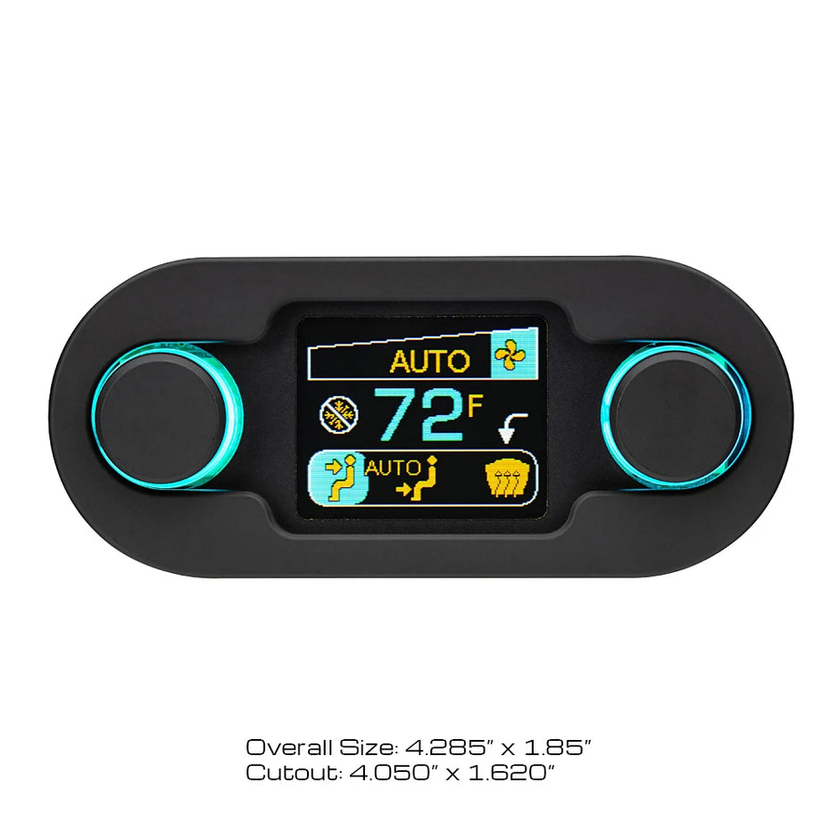 Dakota Digital HDX/RDX Automatic Climate Control - Black/Black Alloy