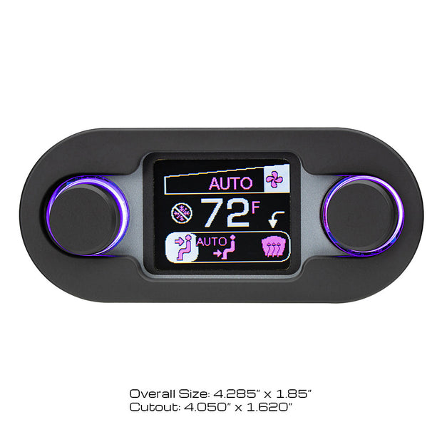 Dakota Digital HDX/RDX Automatic Climate Control - Black/Silver Alloy