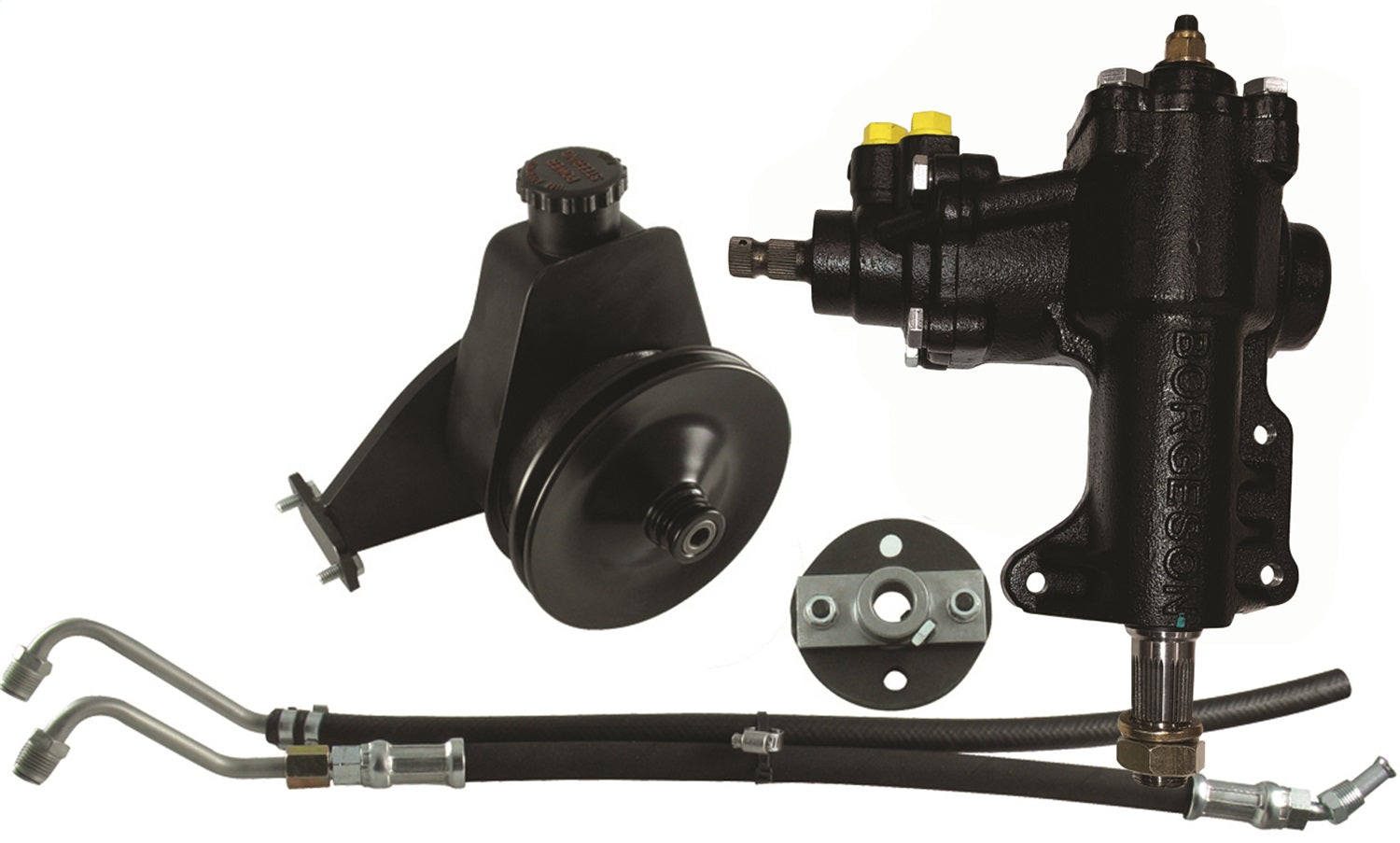 Borgeson - Steering Conversion Kit - P/N: 999027 - 1968-1970 Mustang complete power steering conversion kit. Fits 68-70 Mustangs with manual steering and 200/250 I-6. Includes all necessary components for conversion.