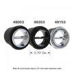 Standard Series Louver for 2.5-Inch Hose  Chrome w/ Black Bezel