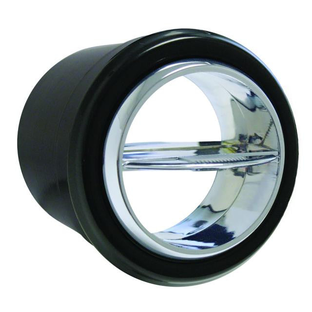 Standard Series Louver for 2.5-Inch Hose  Chrome w/ Black Bezel