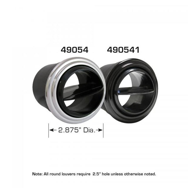 ProLine Streamline Round Louver - Black Anodized Aluminum Bezel
