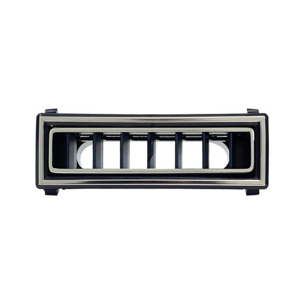Louver for 2.5-Inch Hose  4.75-Inch x 1.562-Inch  Black with Chrome Accent