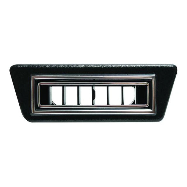 Under Dash Louver for 2.5-Inch Hose  Black w/ Chrome Accents