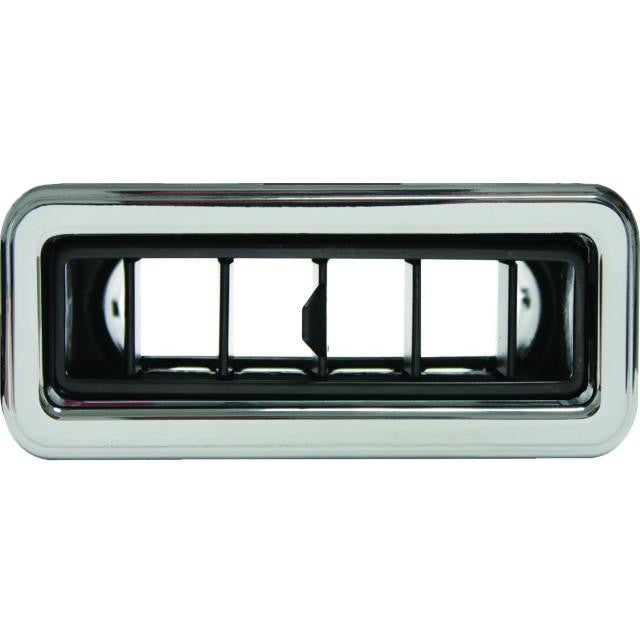 ProLine Streamline Louver, Black with Polished Aluminum Trim - 4-Inch