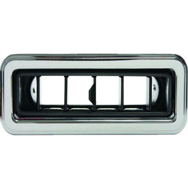 ProLine Streamline Louver, Black with Polished Aluminum Trim - 4-Inch