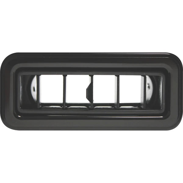 ProLine Streamline Louver, Black with Black Anodized Trim - 4-Inch