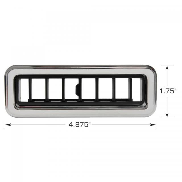 ProLine Streamline Louver, Black with Polished Aluminum Trim - 4.875-Inch