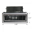 90-Degree Through Dash Louver  Black w/ Chrome Accents