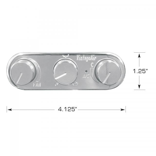GEN IV®/GEN 5® ProLine Upgrade 3-Knob Oval Horizontal Control Panel with Polished Face and Knobs