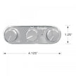 GEN IV®/GEN 5® ProLine Upgrade 3-Knob Oval Horizontal Control Panel with Polished Face and Knobs