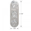GEN IV®/GEN 5® ProLine Upgrade 3-Knob Oval Vertical Control Panel with Polished Face and Knobs