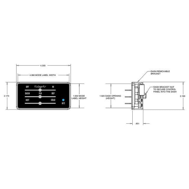 ProLine GEN IV®/GEN 5® Upgrade 3-Lever Vertical Control Panel with Polished Bezel and Knobs