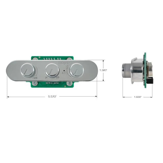 GEN IV®/GEN 5® Upgrade 3-Knob ProLine Oval Horizontal Wide Control Panel with Polished Face and Knobs