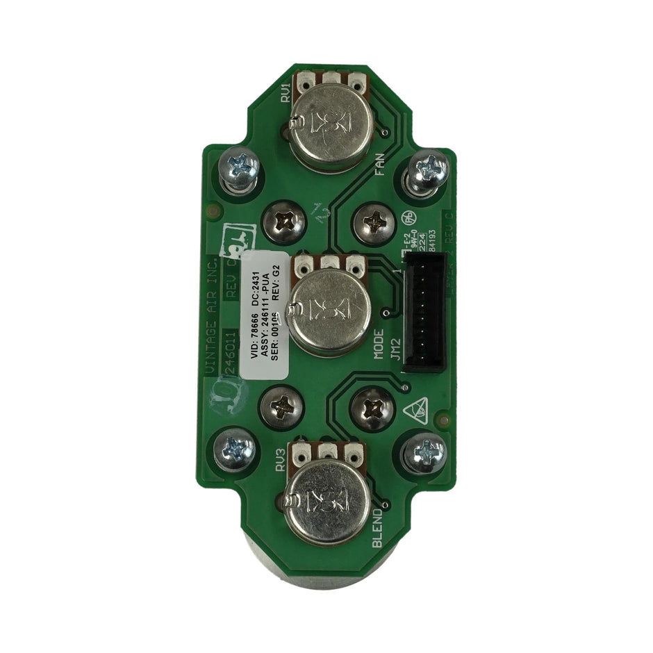 GEN IV®/GEN 5® Streamline Upgrade 3-Knob Oval Vertical Control Panel with Clear Anodized Face and Knobs