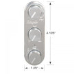GEN IV®/GEN 5® Streamline Upgrade 3-Knob Oval Vertical Control Panel with Clear Anodized Face and Knobs