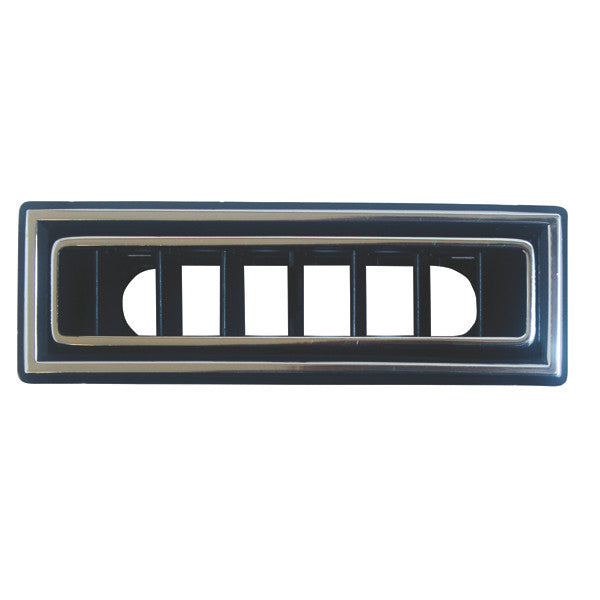 Louver for 2-Inch Hose  3.875-Inch x 1.562-Inch  Blk w/ Chrm Accent