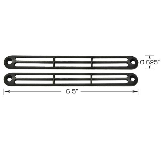 Defrost Duct Trim Pair  Paintable Molded Plastic