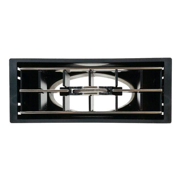 Louver for 2-1/2 Inch Hose  2-3/64 Inch x 5-7/64 Inch x 1-15/32 Inch  Black with Chrome Accents and Mounting Bezel