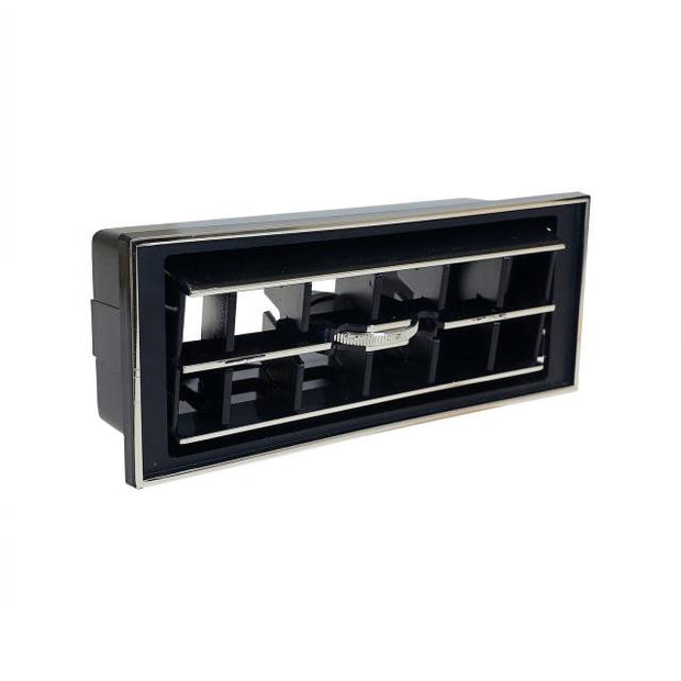 Louver for 2-1/2 Inch Hose, 2-3/16 Inch x 5-25/64 Inch x 1-15/32 Inch, Black with Chrome Accents