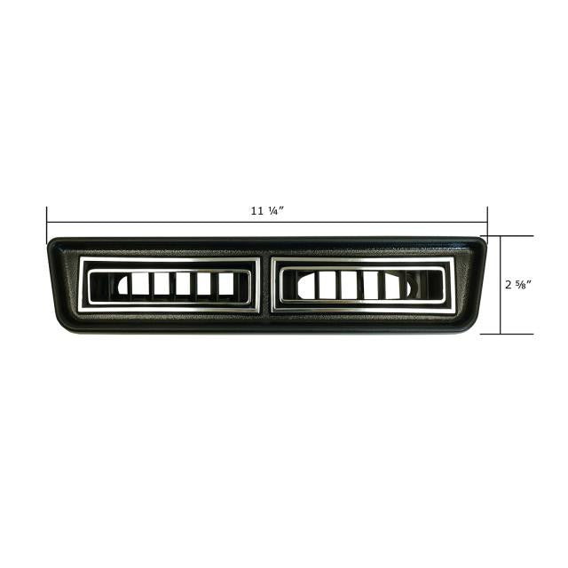 Under Dash Slimline Dual Louver Bezel Kit