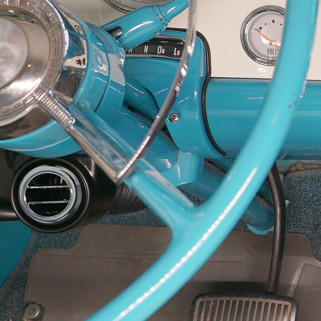 Under Dash Slimline Round Chrome Louver Bezel Kit