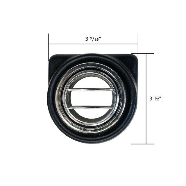 Under Dash Slimline Round Chrome Louver Bezel Kit