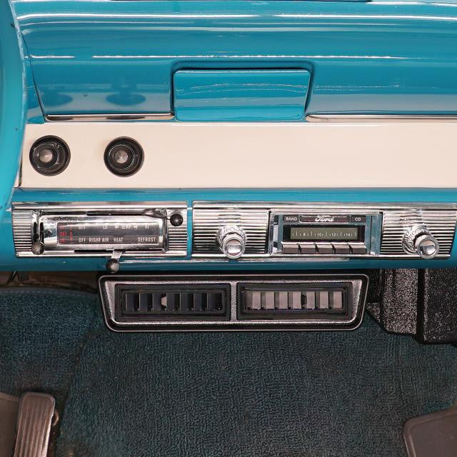 Under Dash Slimline Dual Black Louver Bezel Kit