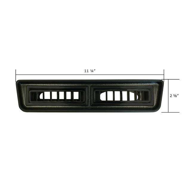 Under Dash Slimline Dual Black Louver Bezel Kit