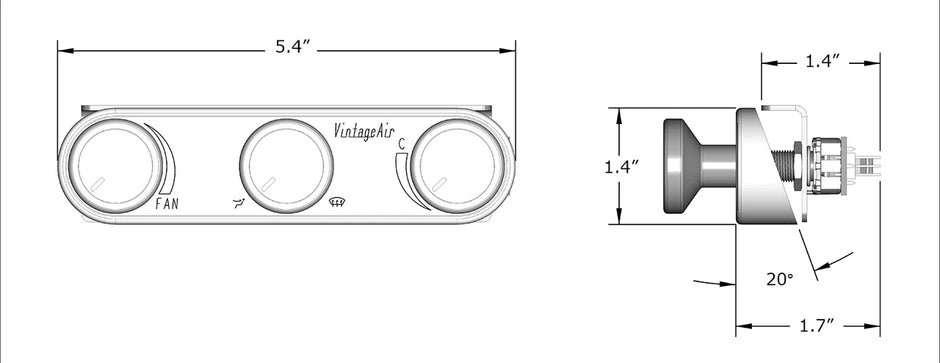 1967 Ford F-100 SureFit® Control Panel Kit