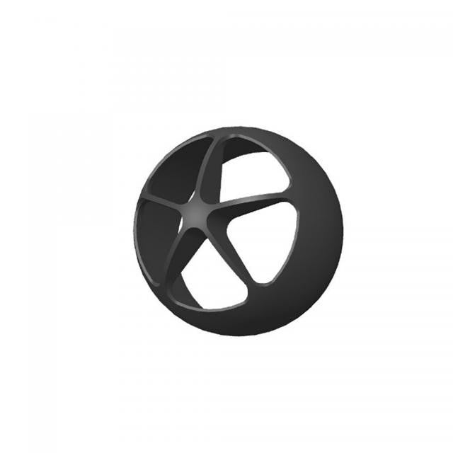 Penta Astro Vent Louver Ball, Black Anodized Finish