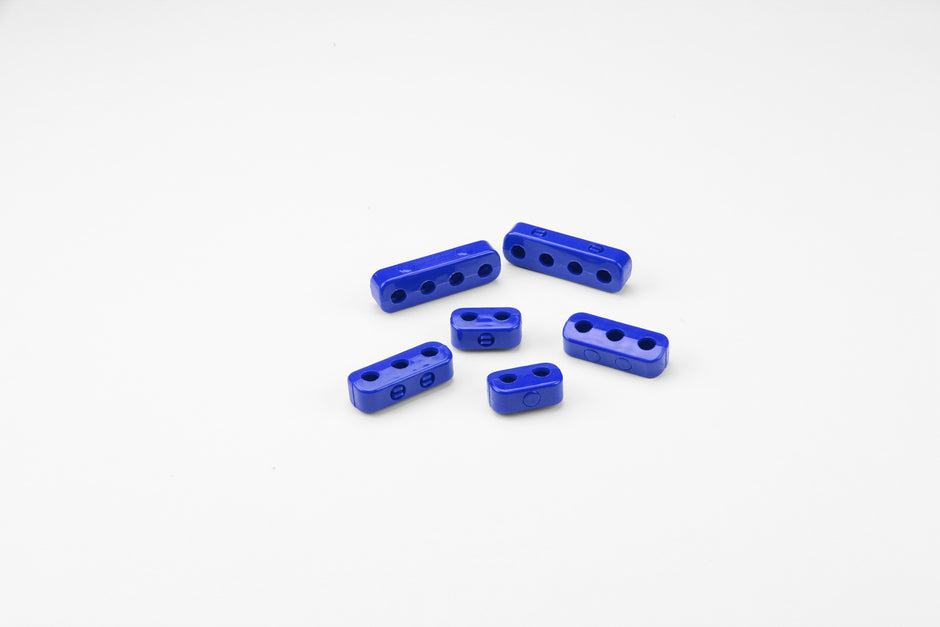 BUT N SNAP, 7-8mm PLUG WIRE LOOM KIT, 2 EACH 2, 3, & 4 PLACE BUT N SNAP WIRE SEPARATORS, BLUE