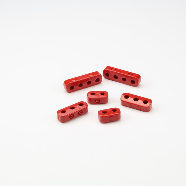 BUT N SNAP, 7-8mm PLUG WIRE LOOM KIT, 2 EACH 2, 3, & 4 PLACE BUT N SNAP WIRE SEPARATORS, RED