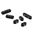 SMOOTHIE 4 & 6 CYLINDER SPORT COMPACT WIRE SEPARATOR KIT FOR 7-8mm PLUG WIRES, 3 2-PLACE, 1 3-PLACE, AND 2 4-Place SEPARATORS, BLACK