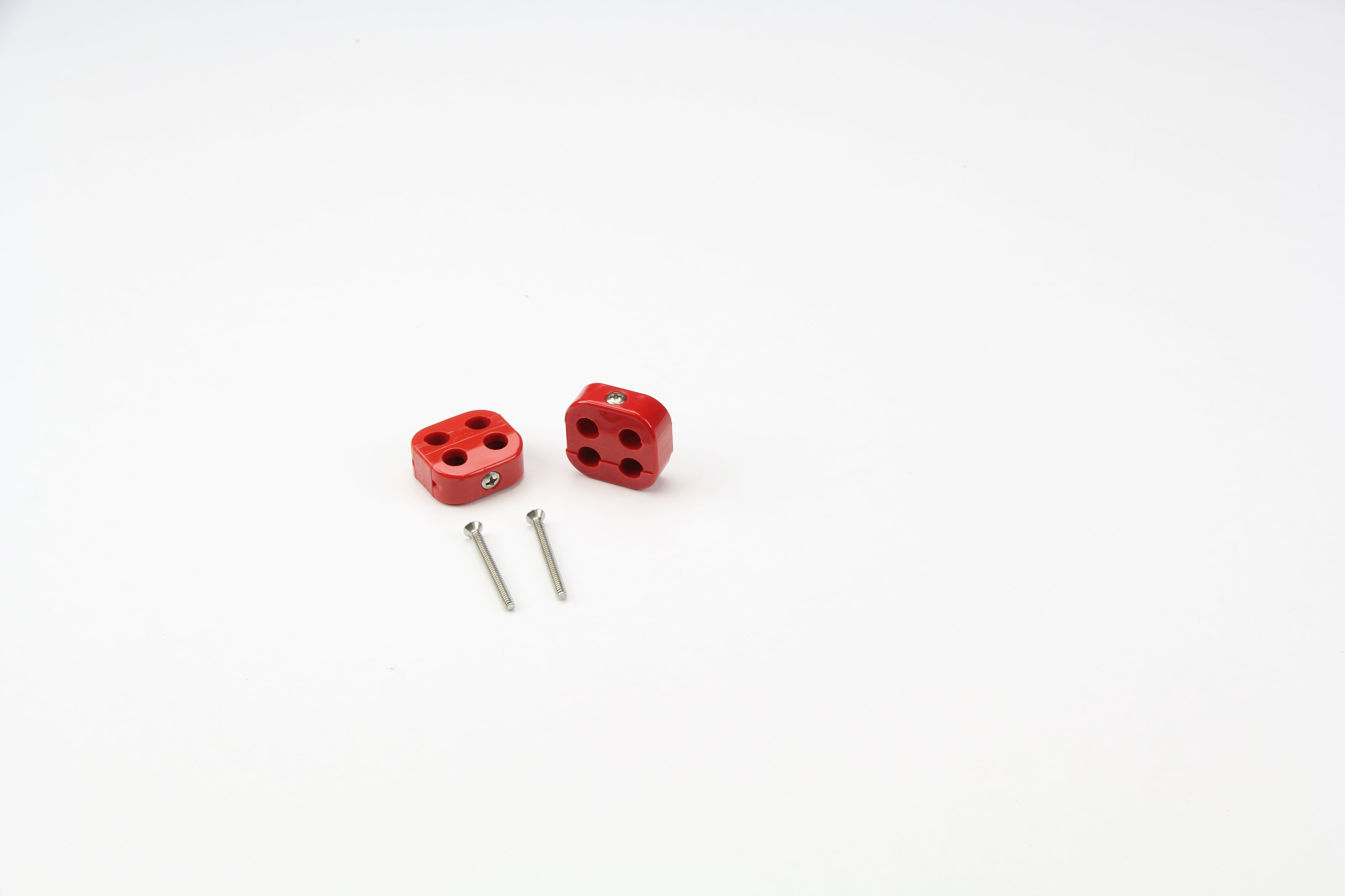 SMOOTHIE BOX CLUSTER WIRE SEPARATORS FOR 7-8mm PLUG WIRES, 2 4-PLACE BOX CLUSTER SEPARATORS, RED
